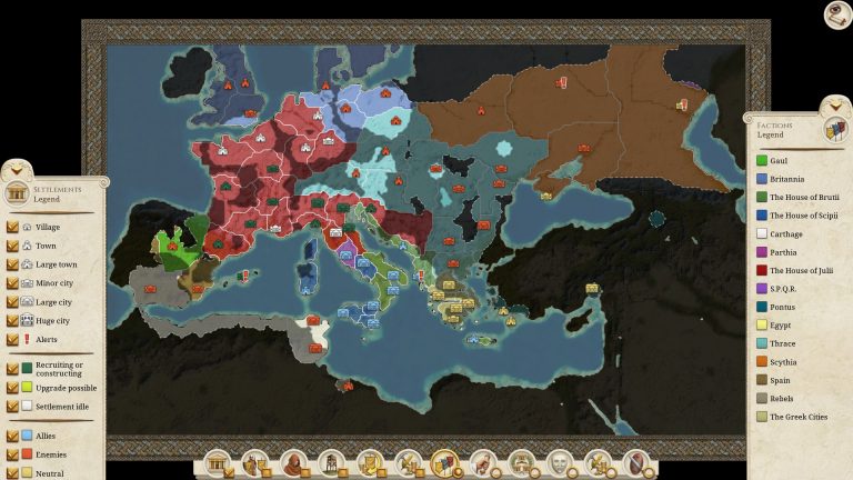 total war rome 2 playable factions map